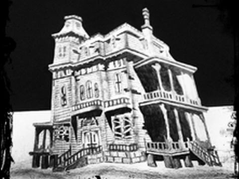 480x360 Drawing On Paperspeed Drawing Of A Haunted Househappy - Haunted Mansion Drawing