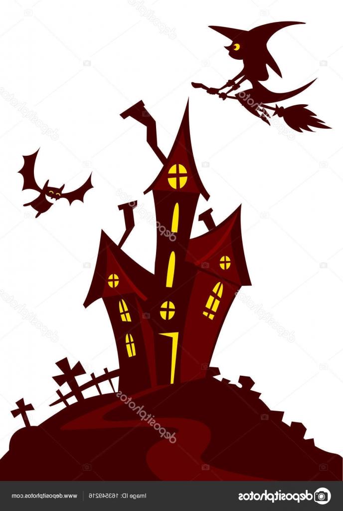 688x1024 best free stock illustration haunted mansion spooky house drawing - Haunted Mansion Drawing