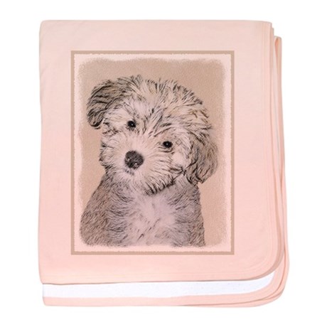 460x460 Havanese Drawing Cotton Baby Blankets - Havanese Drawing