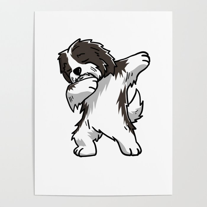 700x700 Funny Dabbing Havanese Dog Dab Dance Poster - Havanese Drawing