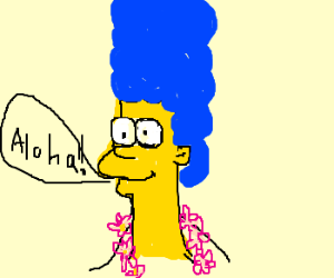 300x250 marge simpson visits hawaii drawing - Hawaii Drawing