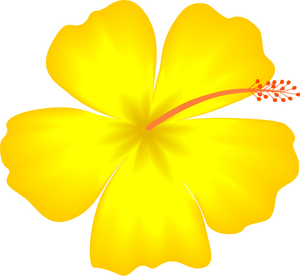300x276 yellow hibiscus hawaii state flower clip art i love flowers - Hawaii State Flower Drawing