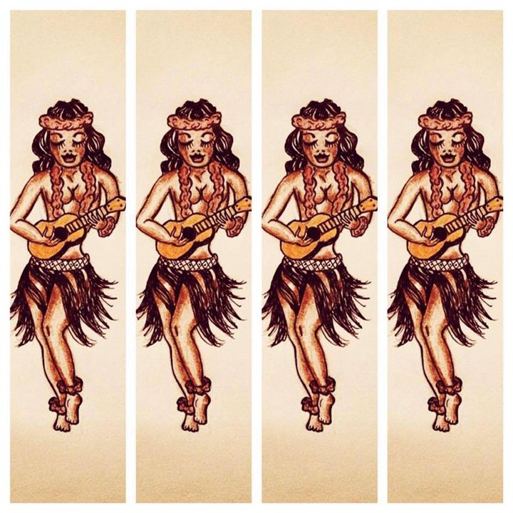 720x720 hawaiian girl - Hawaiian Girl Drawing