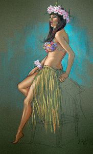 182x300 hawaiian girl drawings fine art america - Hawaiian Girl Drawing