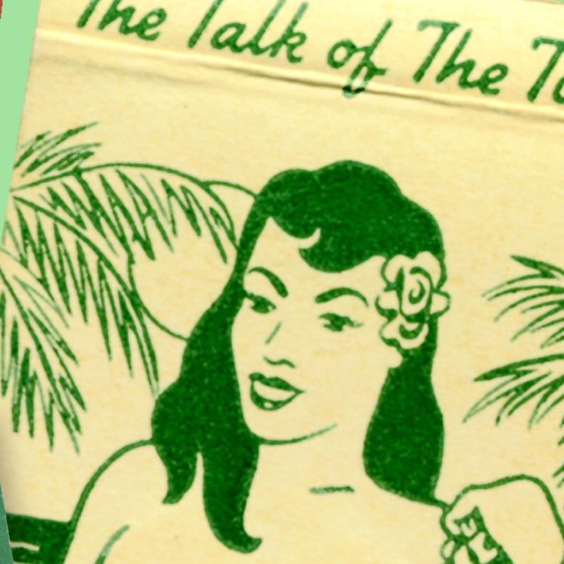 794x794 topless hawaiian girl poster tropical island poster retro hula etsy - Hawaiian Girl Drawing