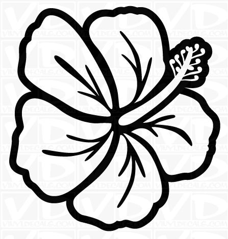 447x469 Jamaica Clipart Hibiscus Drawing - Hawaiian Hibiscus Drawing