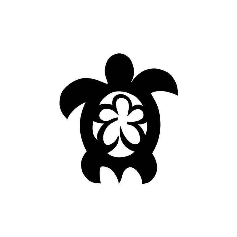 800x800 Hawaiian Hawaii Sea Turtle Style Vinyl Sticker - Hawaiian Sea Turtle Drawing
