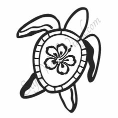 236x237 Hawaiian Turtle Coloring Pages Great Free Clipart, Silhouette - Hawaiian Turtle Drawing
