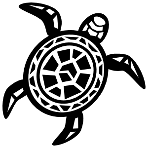 300x300 Neat Hawaiian Turtle Sticker - Hawaiian Turtle Drawing