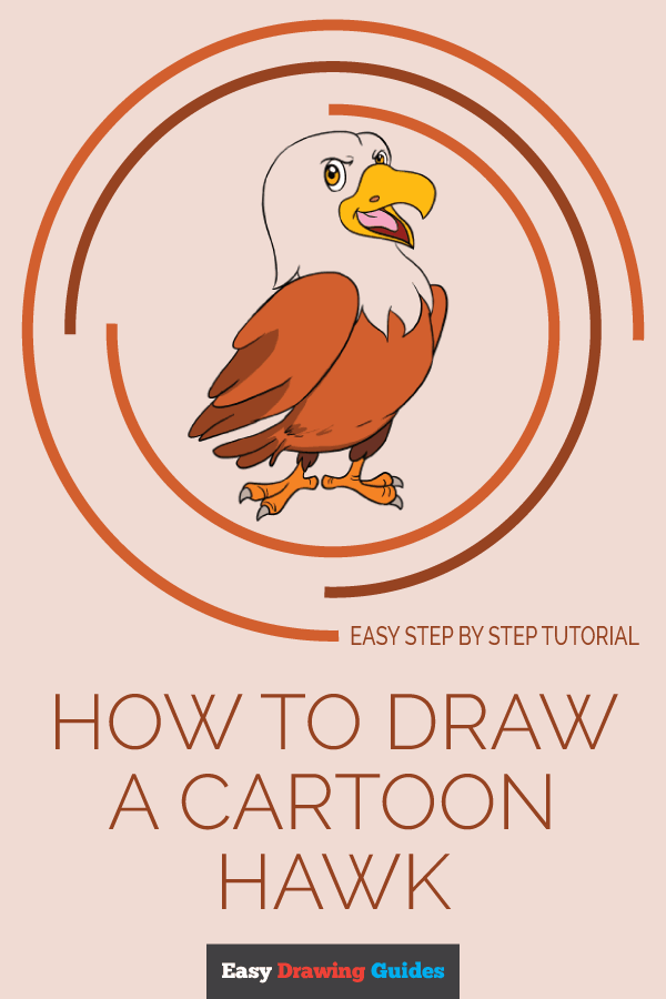 600x900 How To Draw A Cartoon Hawk Really Easy Drawing Tutorial - Hawk Cartoon Drawing