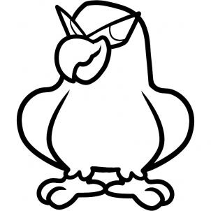 302x302 How To Draw How To Draw A Hawk For Kids - Hawk Cartoon Drawing