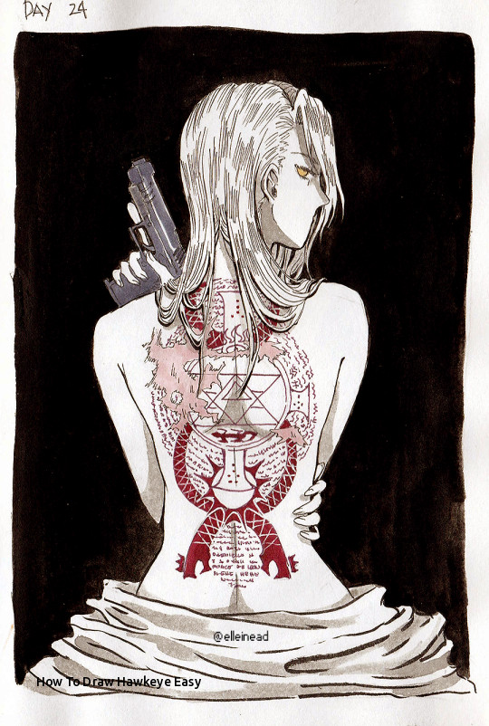 540x802 how to draw hawkeye easy full metal alchemist brotherhood riza - Hawkeye Drawing