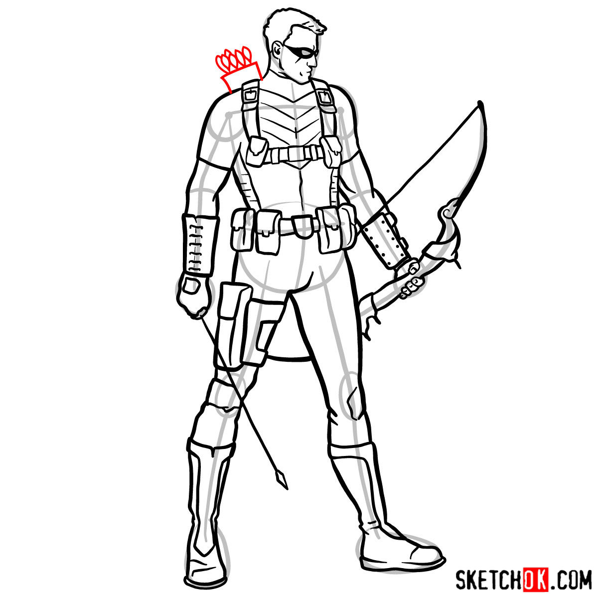 1200x1200 How To Draw Hawkeye From Marvel Comic Books - Hawkeye Drawing