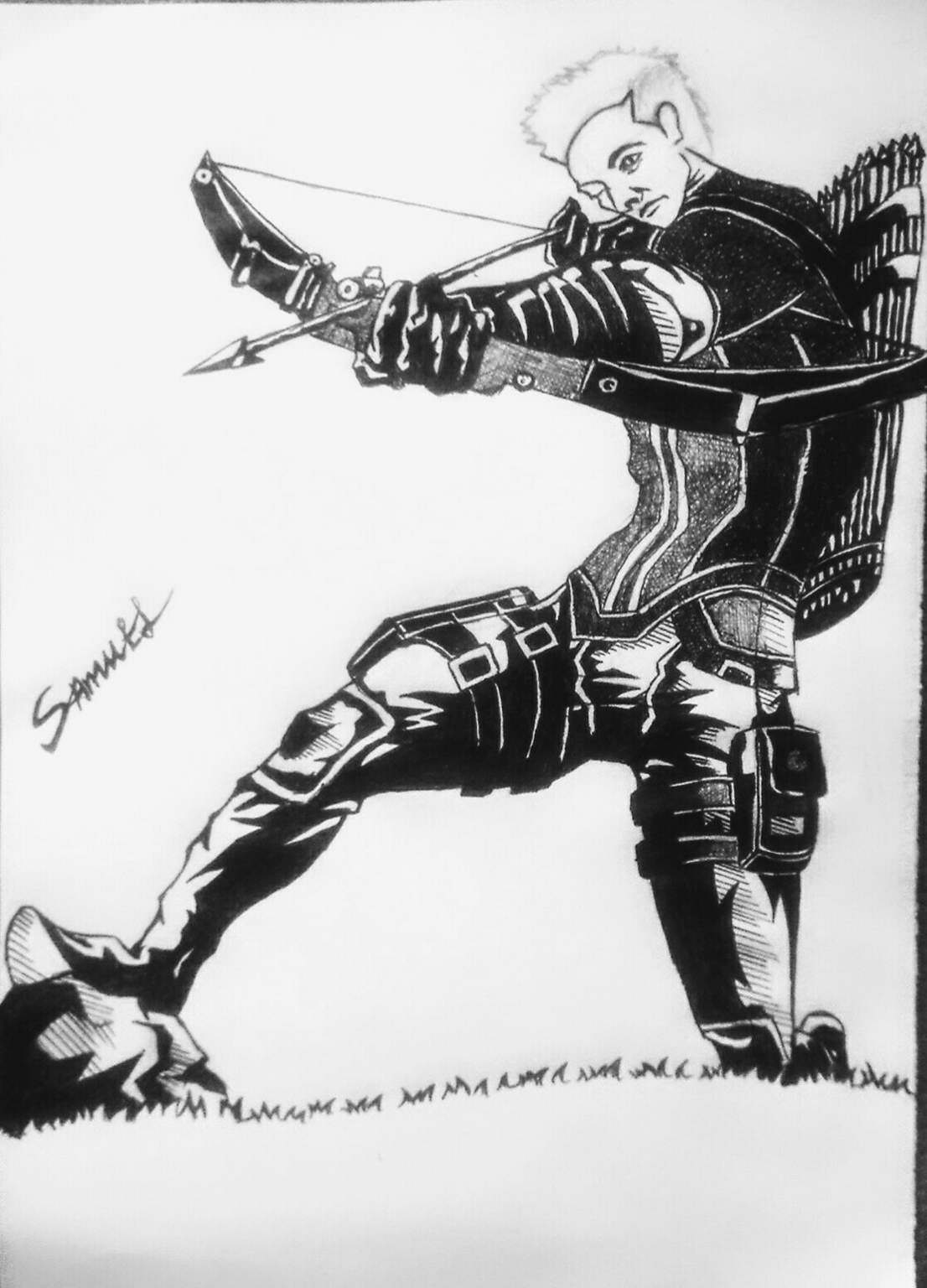 1106x1536 my imaginary drawing of hawkeye - Hawkeye Drawing