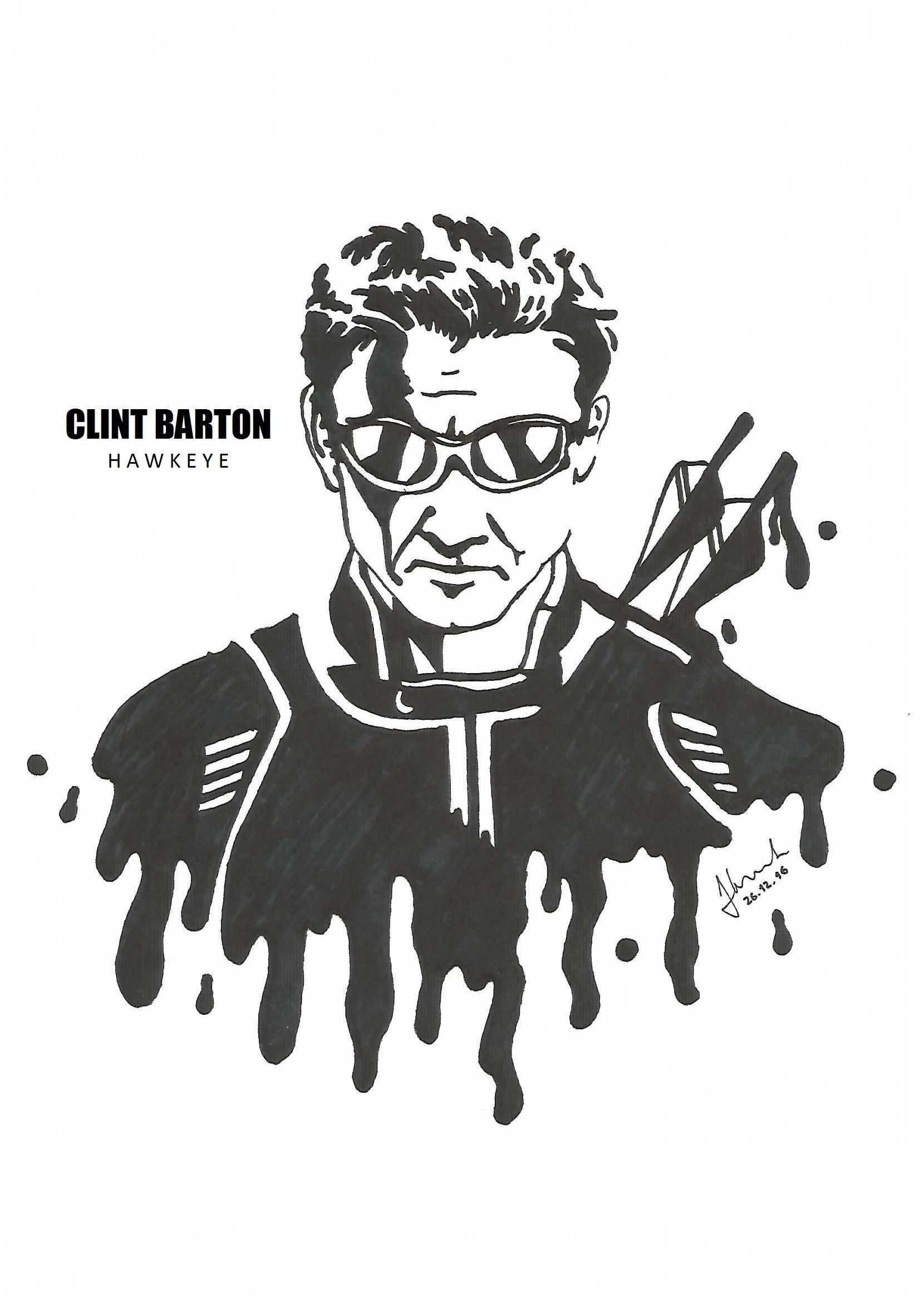 1660x2337 clint - Hawkeye Drawing