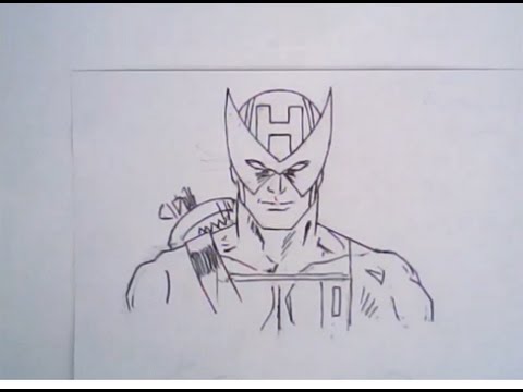 480x360 Face Drawing - Hawkeye Drawing
