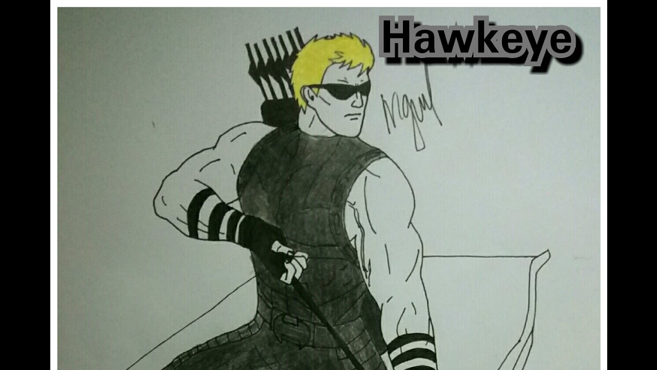 1280x720 How To Draw Hawkeye - Hawkeye Drawing