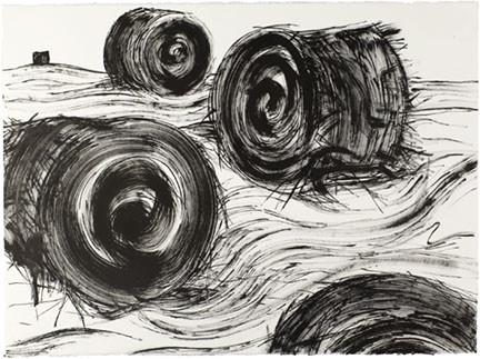 432x323 Original Hay Bale Waves X Amblewood Gallery - Hay Bale Drawing