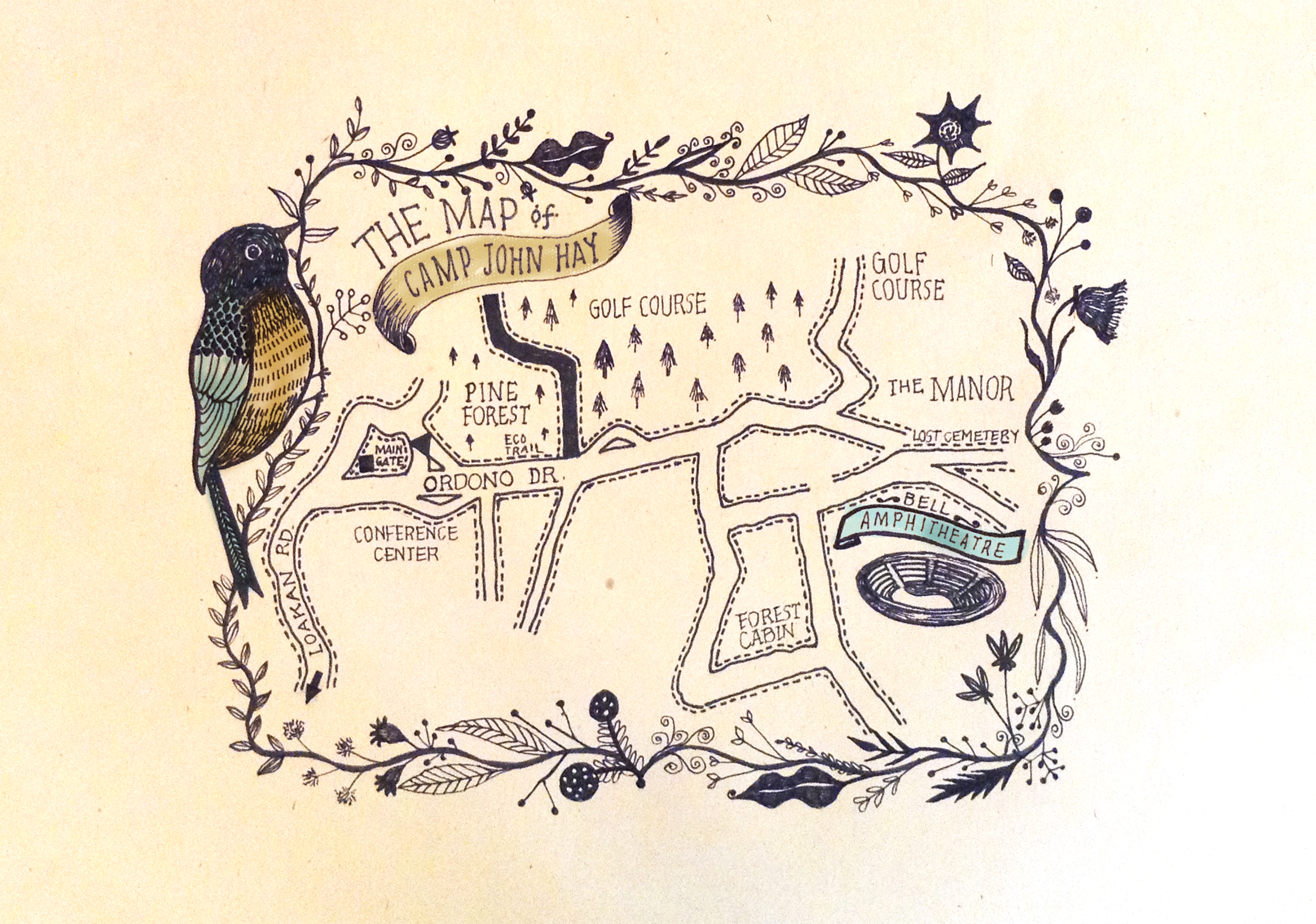 3000x2106 Free Download Camp John Hay Event Map The Wander Jade - Hay Drawing