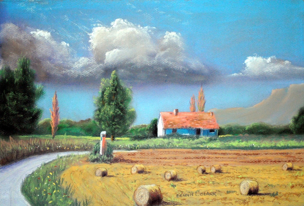 1200x813 How To Draw Hay Bales In Pastel Online Art Lessons - Hay Drawing