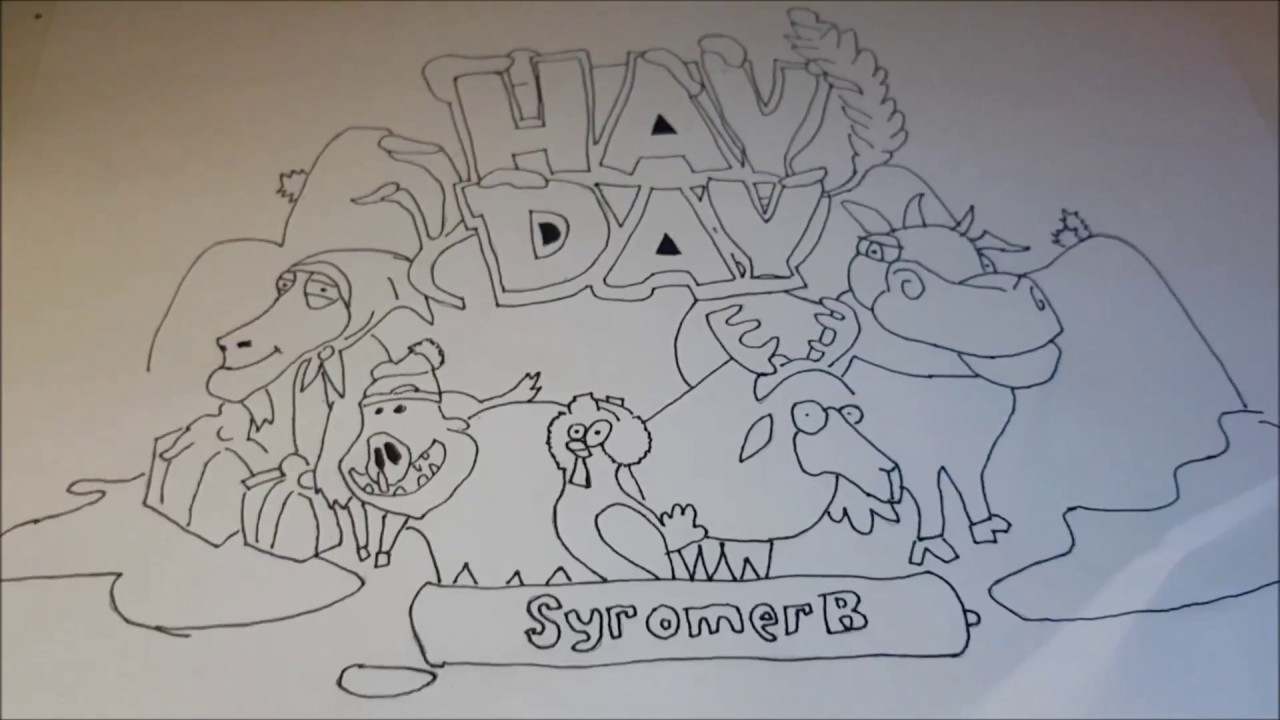 1280x720 How To Draw Hay Day Logo Winter Design Hay Day Winter Logo - Hay Drawing