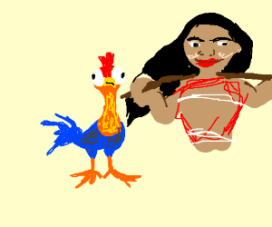 300x250 Moana And Hay Hay Drawing - Hay Drawing