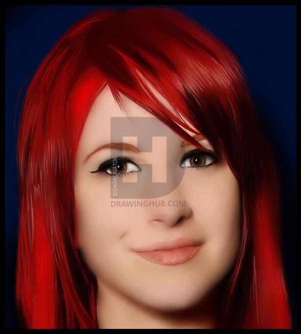 589x654 How To Draw Hayley Williams, Step - Hayley Williams Drawing