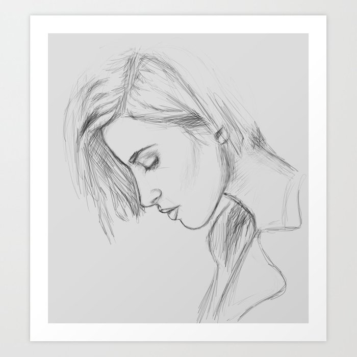 700x700 Hayley Williams Art Print - Hayley Williams Drawing
