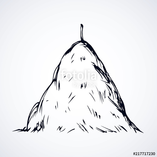 500x500 Haystack Vector Drawing Stock Image And Royalty Free Vector - Haystack Drawing