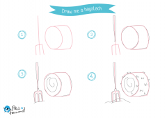 240x170 How To Draw Countryside Free Tutorial For Kids Journal Ideas - Haystack Drawing