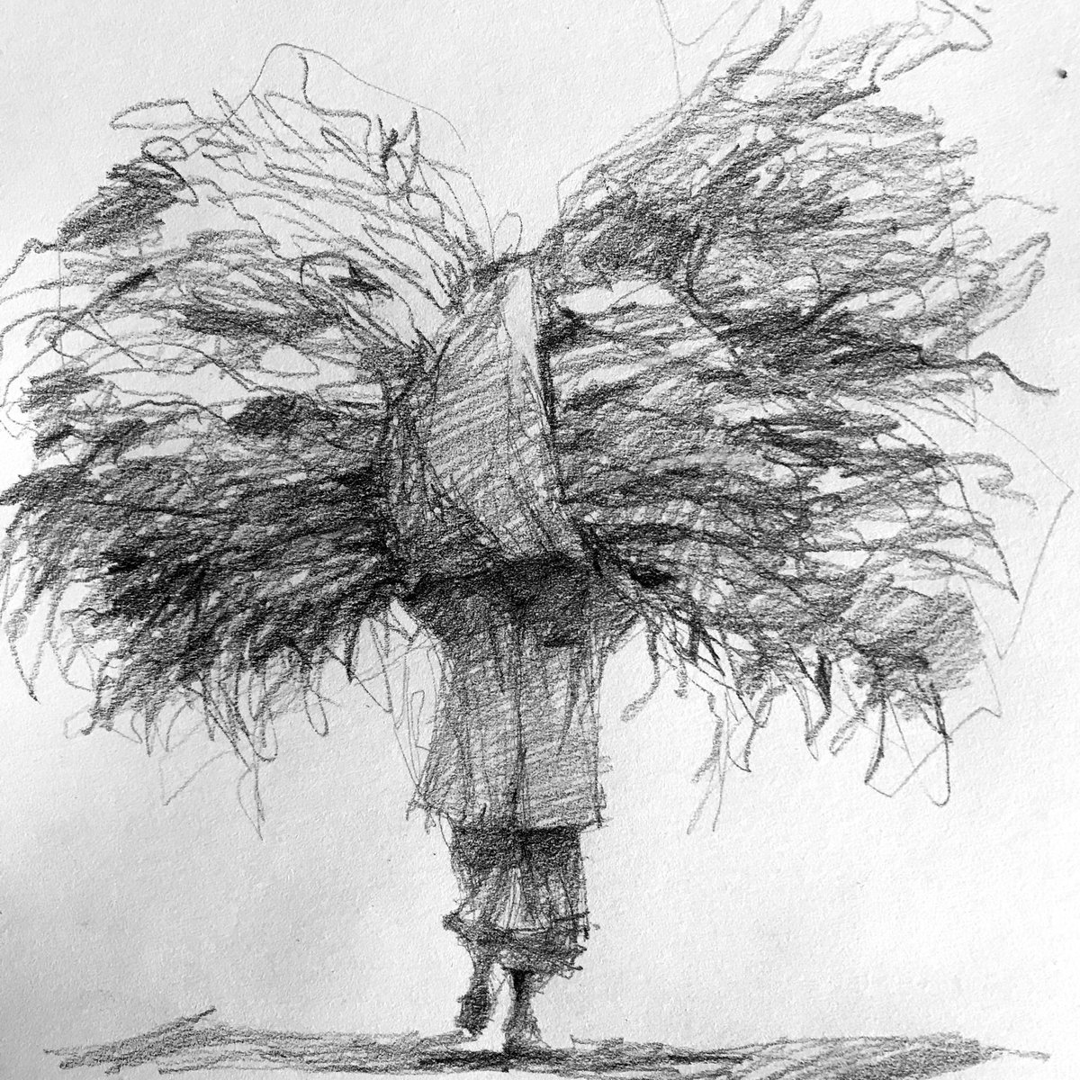 1200x1200 Prakash Thombre On Twitter Sketch - Haystack Drawing