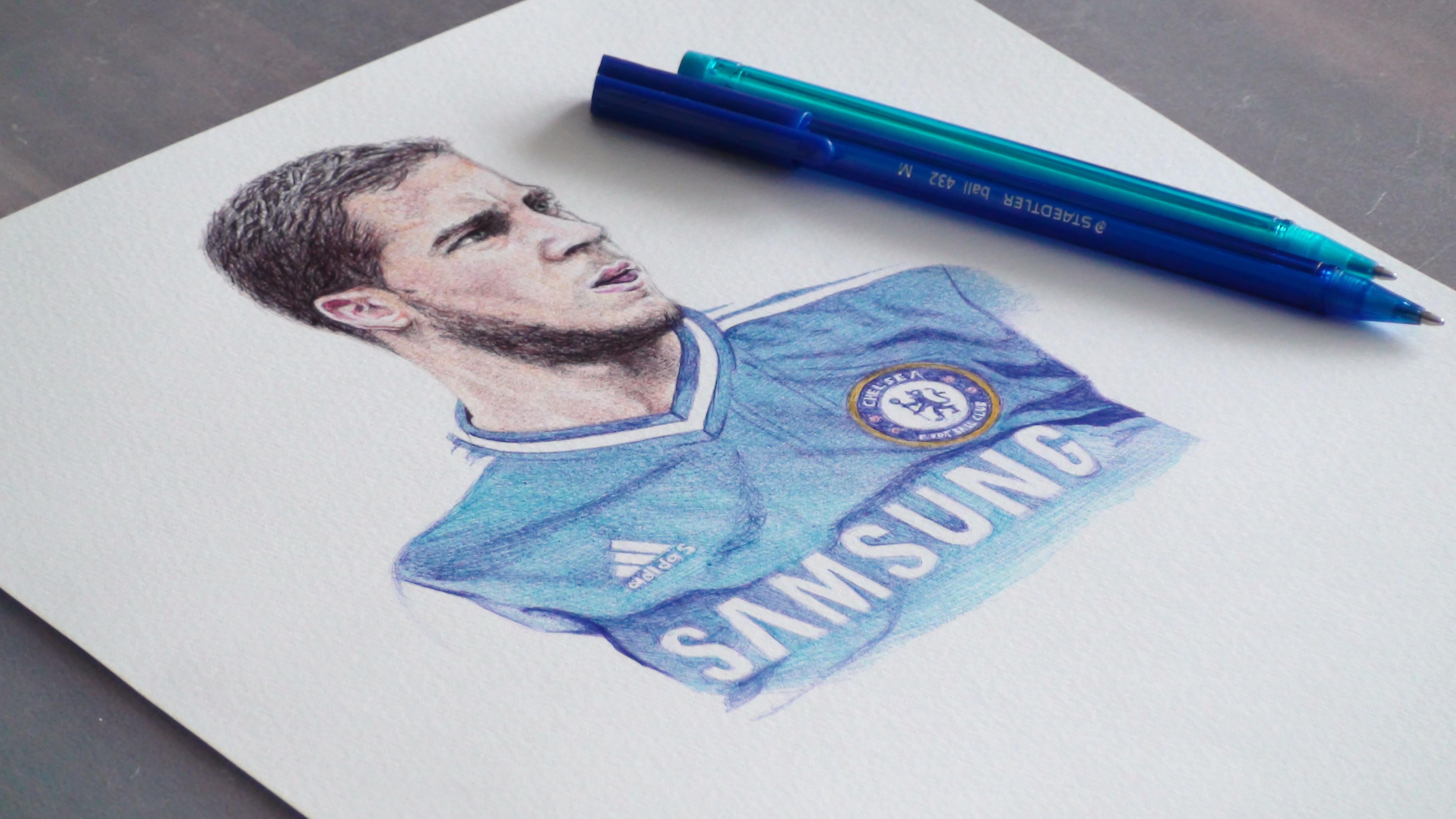 3680x2070 eden hazard ballpoint pen drawing on behance - Hazard Drawing