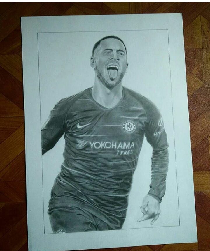 720x862 drawings eden hazard, chelsea fc, fan page - Hazard Drawing