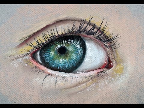 480x360 How To Draw A Realistic Eye With Pastels - Hazel Eye Drawing