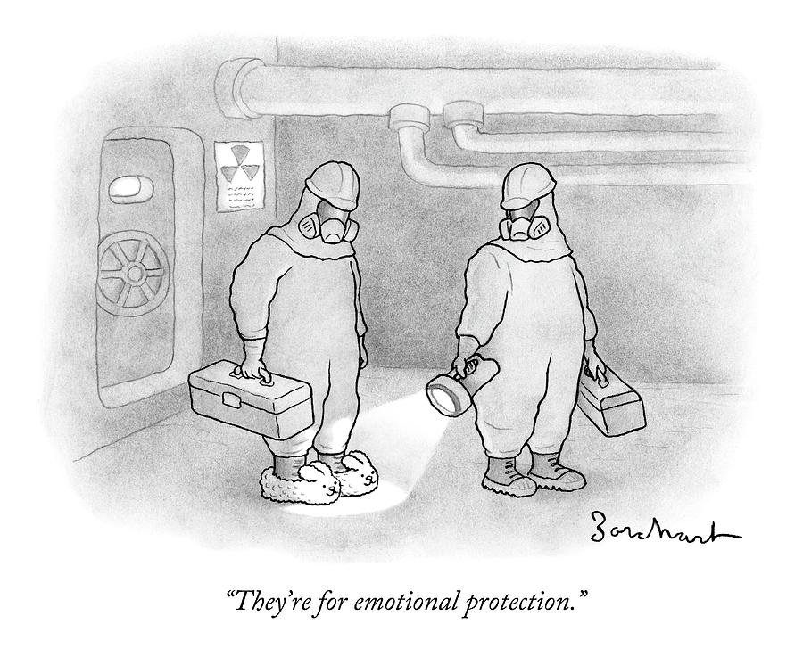 900x737 two men are in hazmat suits and one is wearing drawing - Hazmat Suit Drawing