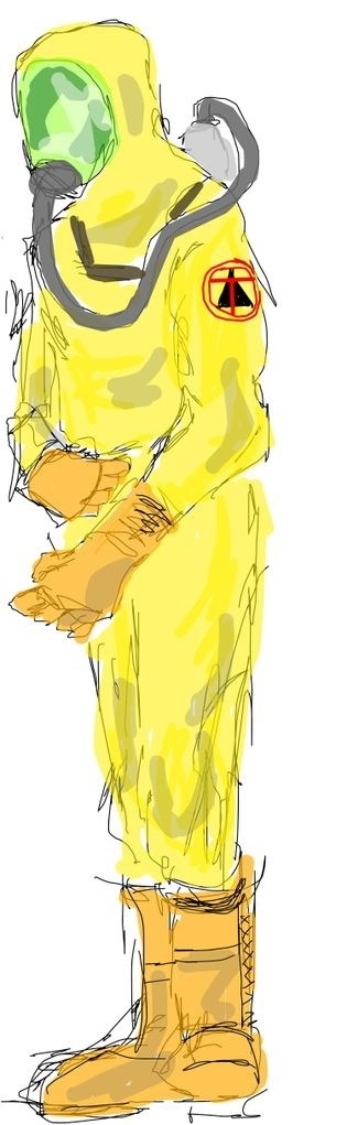 Hazmat Suit Drawing At Paintingvalley Com Explore Collection Of