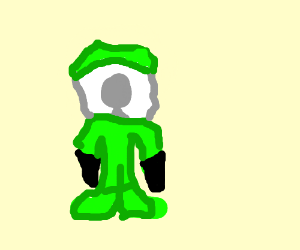 300x250 man in green hazmat suit drawing - Hazmat Suit Drawing