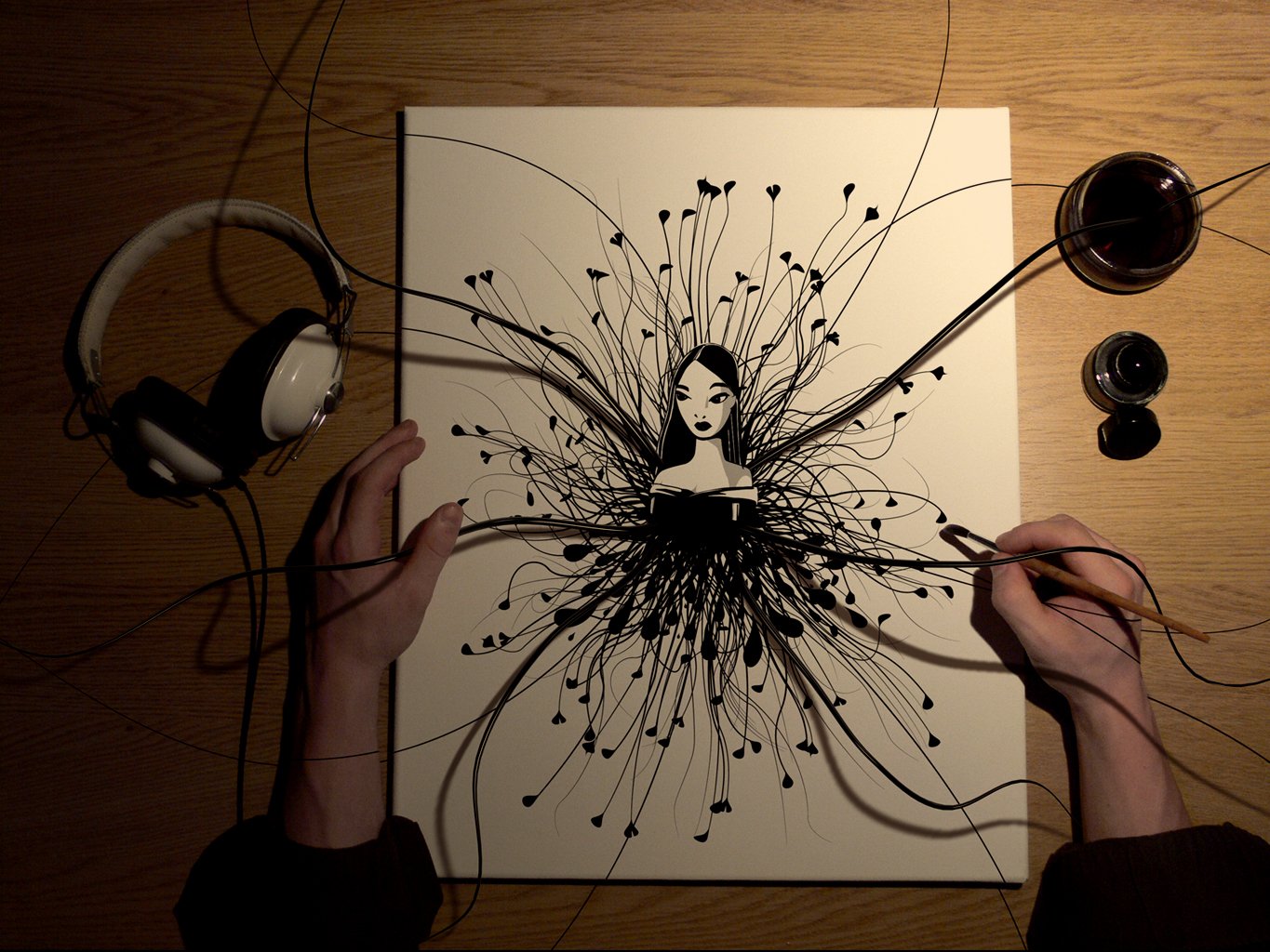 1365x1024 drawing hd wallpapers background images - Hd Drawing