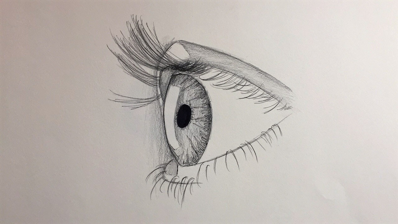 1280x720 How To Draw An Eye For Beginners - Hd Drawing
