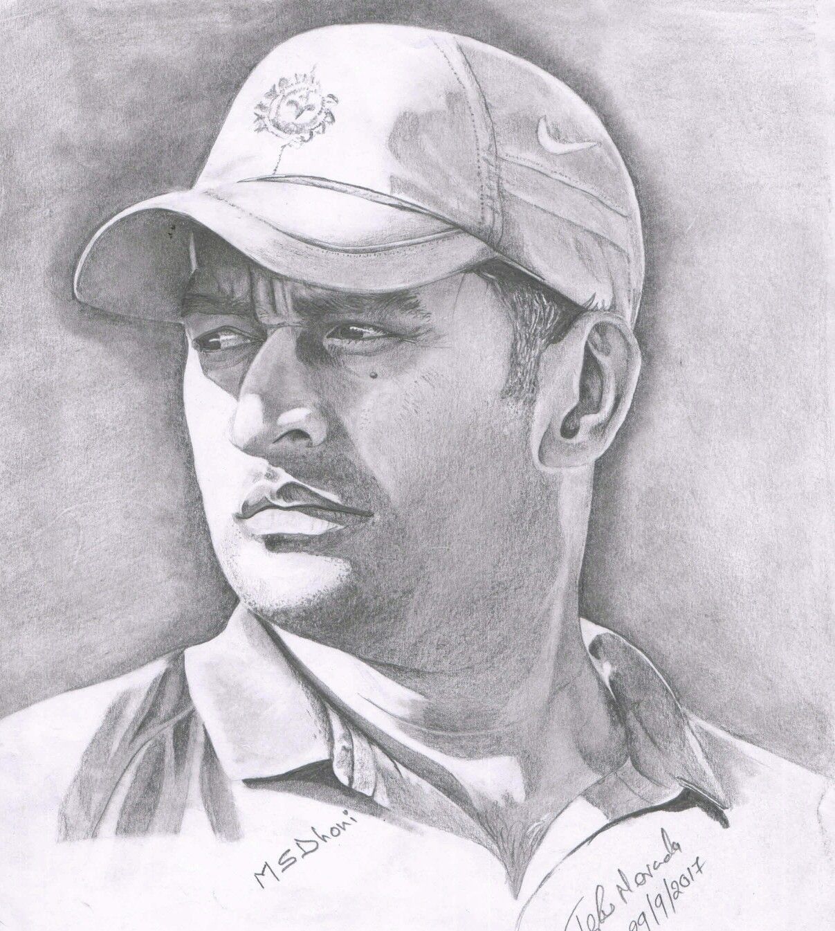1207x1345 Ms Dhoni My Pencil Drawing My Drawing Pencil Drawings - Hd Drawing
