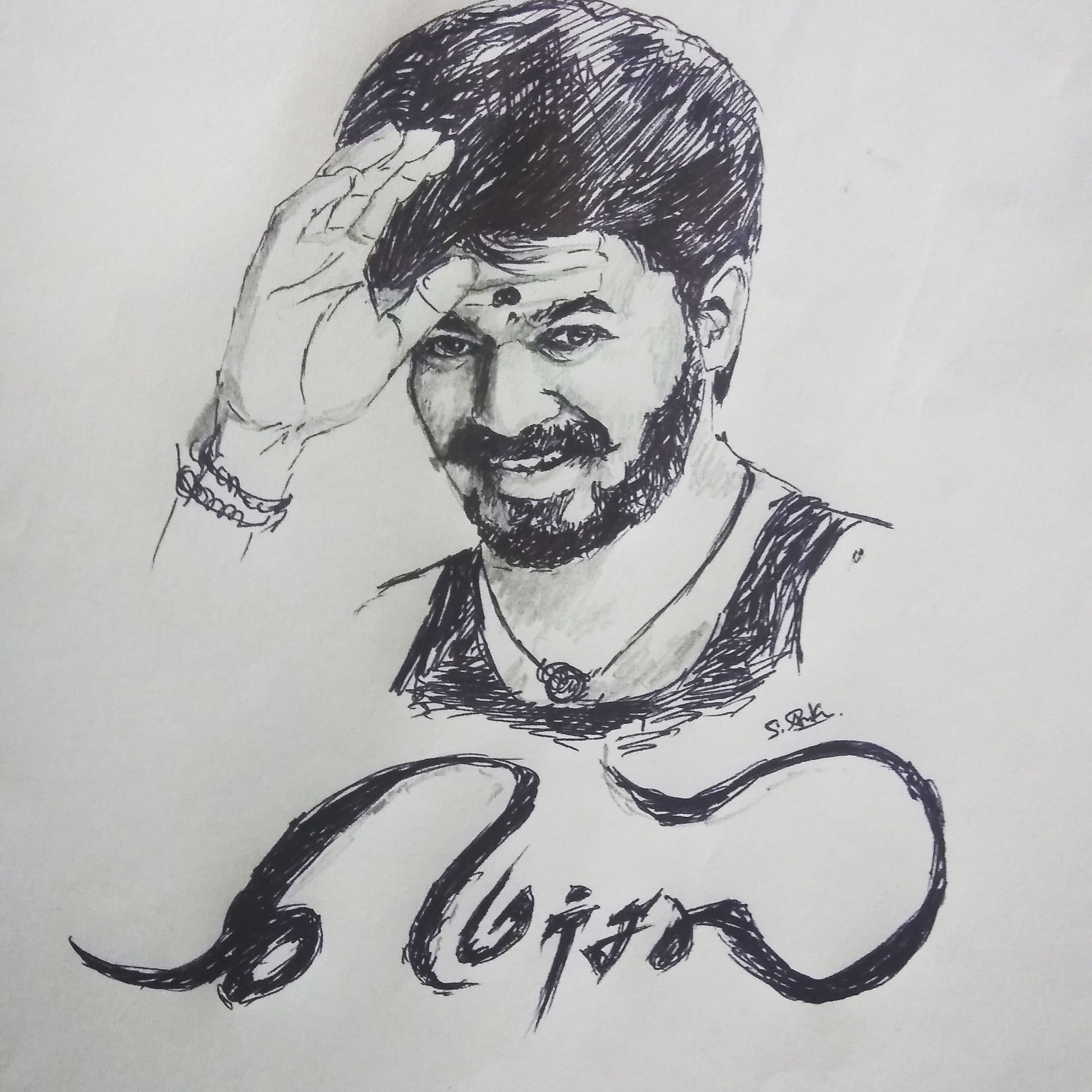 2592x2592 Mersal Fan Art - Hd Drawing