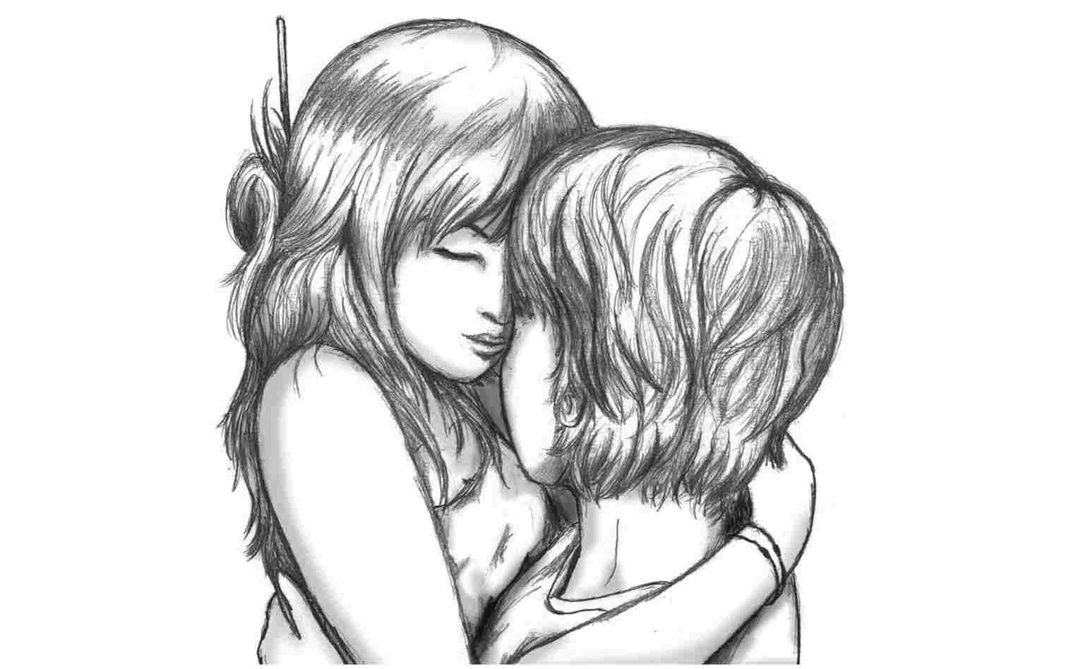 1517x948 Hd Romantic Sketch Wallpaperrhchobirdokancom Cute Pencil Sketches - Hd Drawing