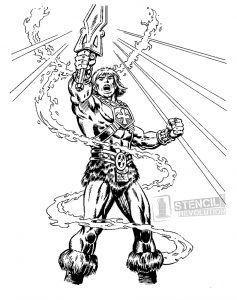 237x300 He Man Stencil Stencils Templates For Bad Asses Animal Stencil - He Man Drawing