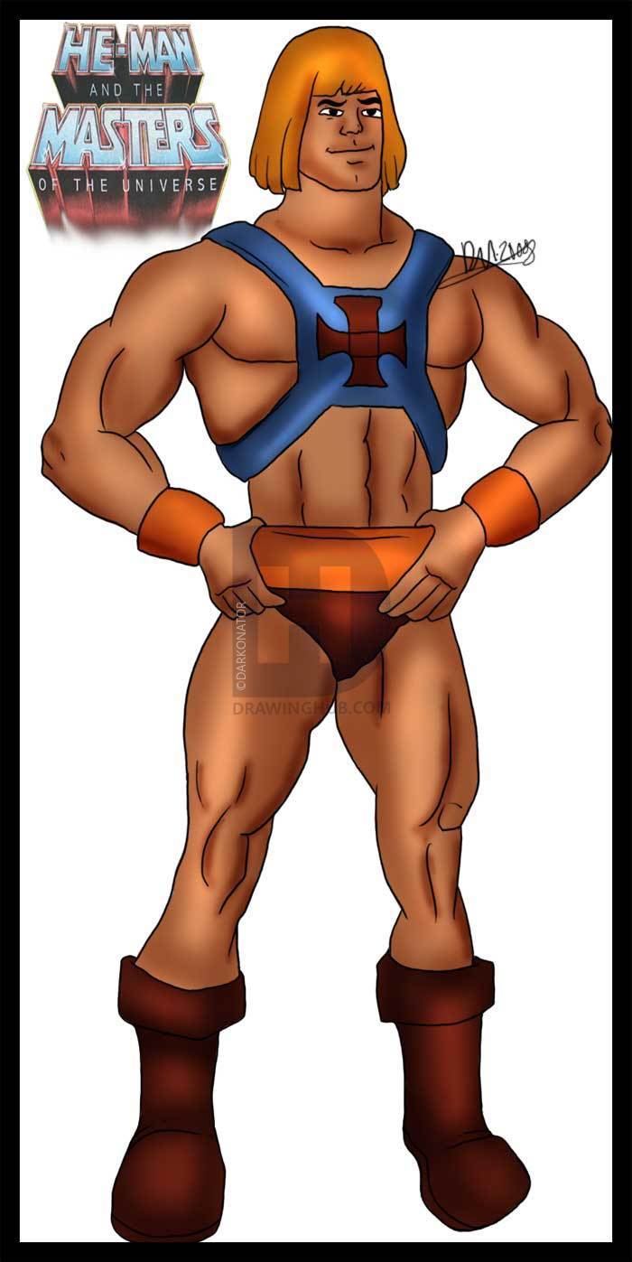 700x1397 How To Draw He Man, Step - He Man Drawing