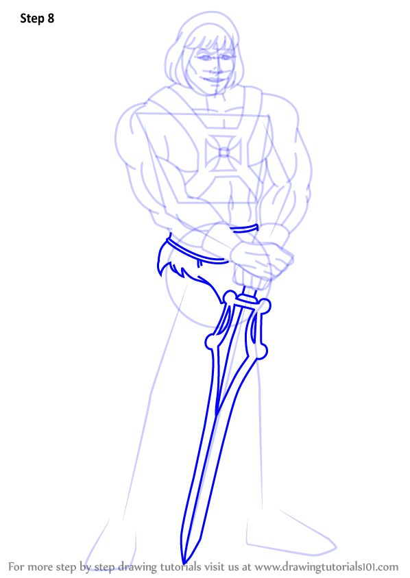 598x844 Learn How To Draw He Man - He Man Drawing