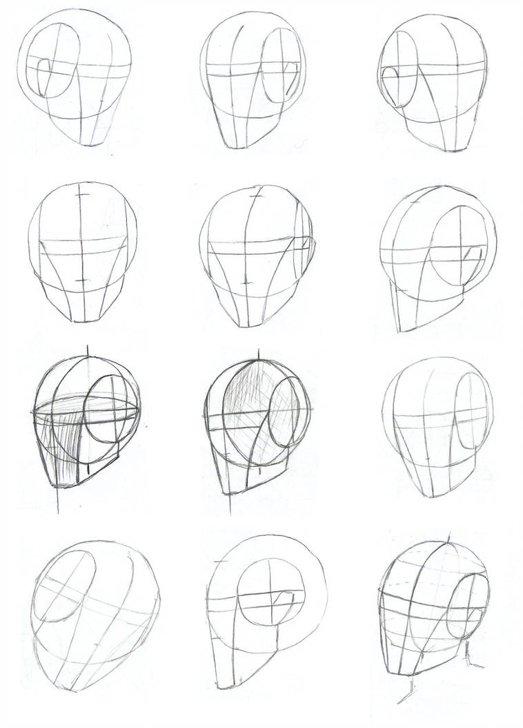 Head Construction Drawing at PaintingValley.com | Explore collection of ...