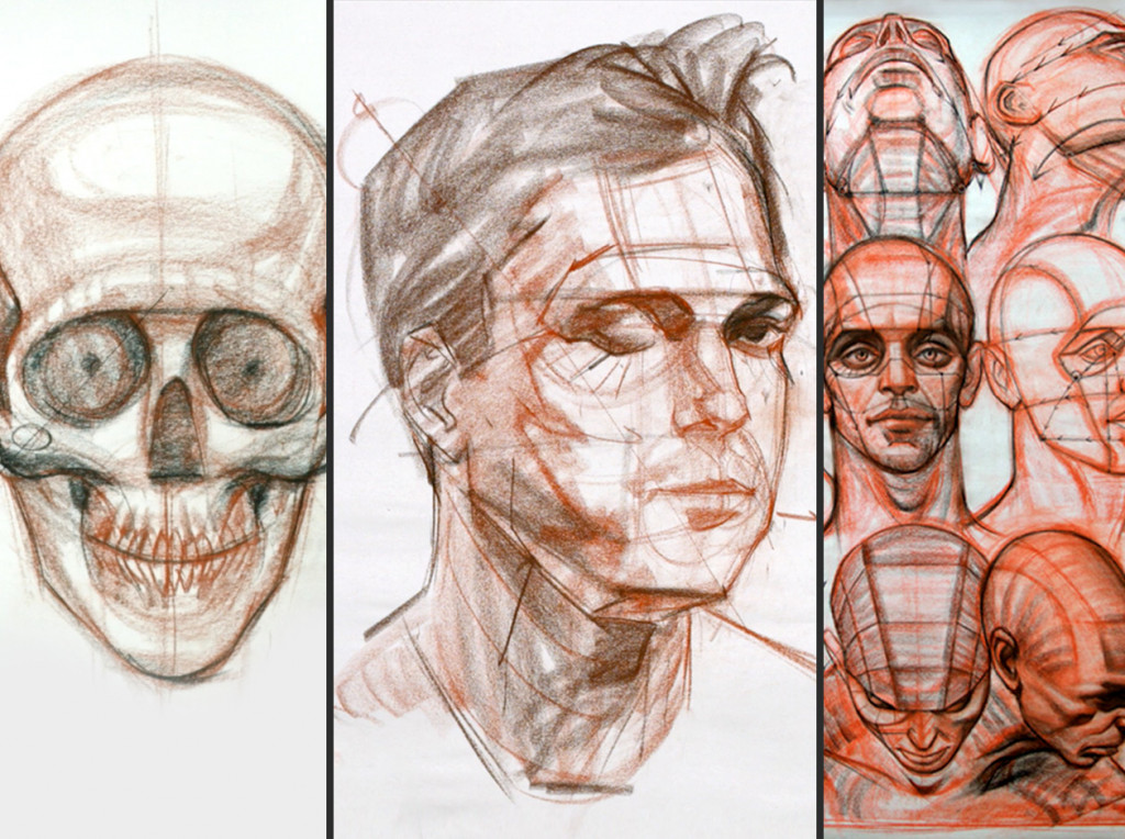 1024x764 In Person Drawing The Head With Charles Hu Head Construction - Head Construction Drawing