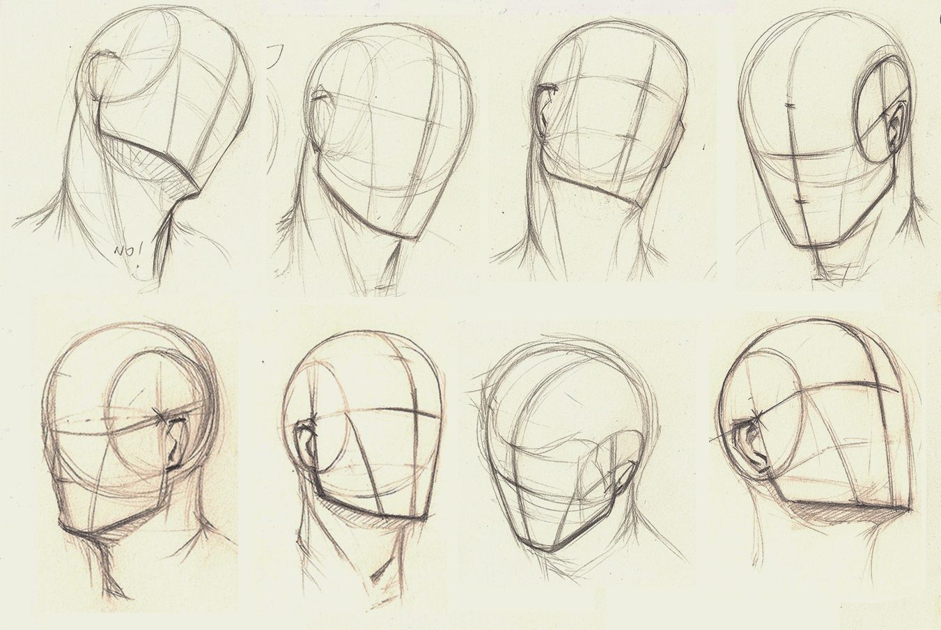 1351x904 Click On This Image To Display The Full Size Version Drawing - Head Drawing
