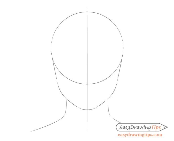 728x590 How To Draw A Female Face Step - Head Drawing Tutorial