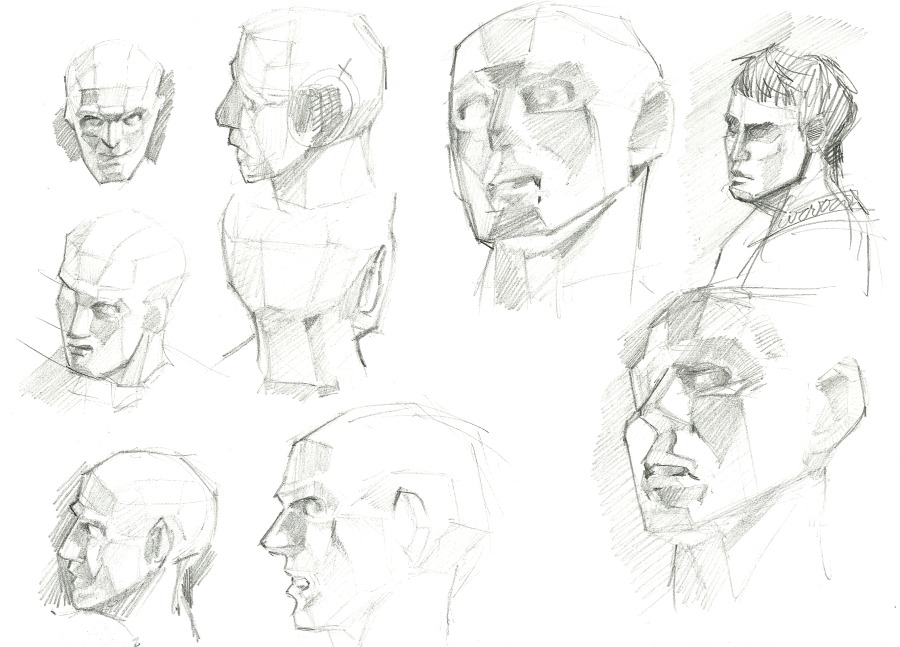 900x647 Figure Drawing Studies Anebarone - Head Figure Drawing